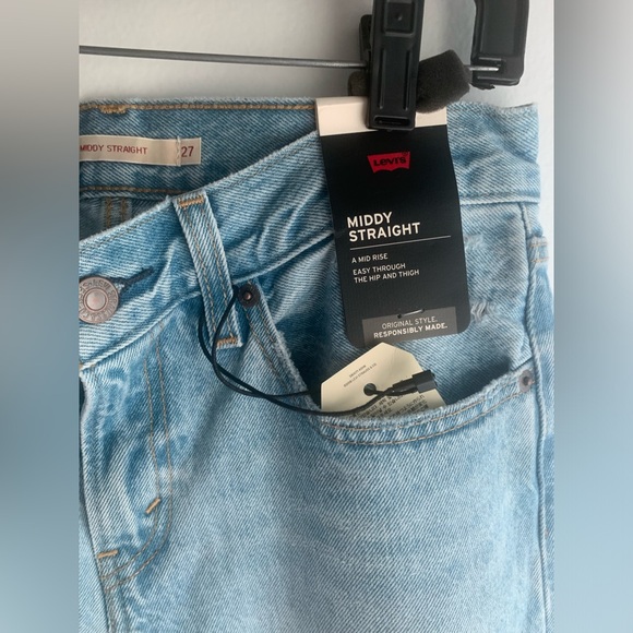 LEVI’S PREMIUM Middy Straight Women’s Jeans - Light Wash - 27x31 - NWT! - Picture 10 of 10